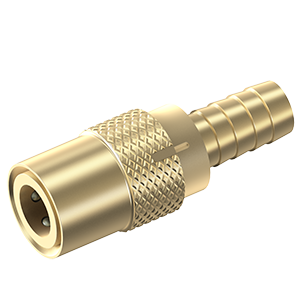 Socket Conn. Locking PushLok: 1/4" hole, 1/4 hose