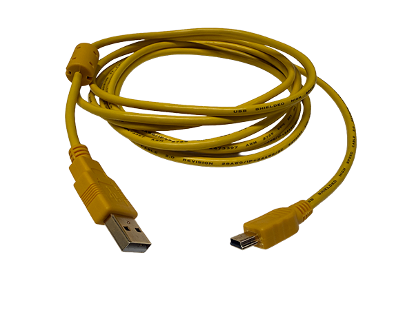 CVe Live Straight Cable: USB A to Mini B, 9.5 ft (Yellow)