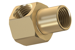 Hex Elbow Female (Brass): 1/2 x 1/2 NPT