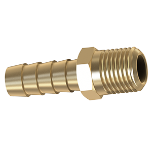 Male Hose Barb: 1/4 X 3/8  Push Lok