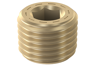 Brass Pipe Plug: 1/4" Oversize