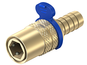 Socket Conn. (KC-PushLok): 1/4" hole, 1/4 Hose