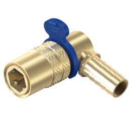 Socket Conn. 90 Deg (KC) Locking: 1/4" hole, 5/16 Hose