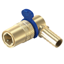 Socket Conn. 90 Deg (KC): 3/8" hole, 3/8 Hose