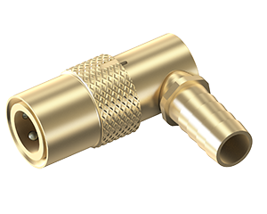 Socket Conn. Locking 90 Deg: 1/4" hole, 1/4 hose