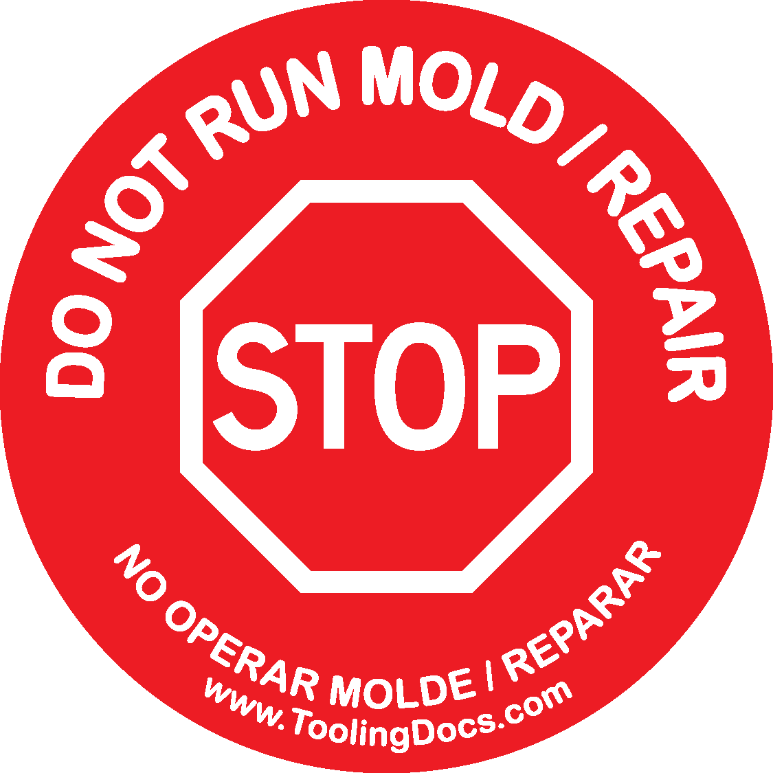 Status Tags: Red, Do Not Run Mold  (12/pk)