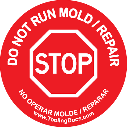 Status Tags: Red, Do Not Run Mold  (12/pk)